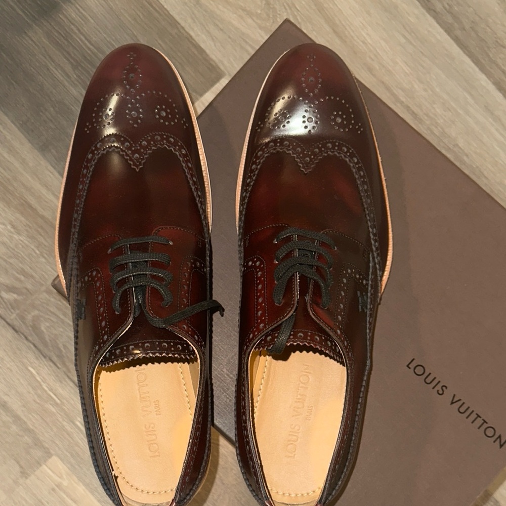 Louis Vuitton Men's Dark Brown Brogue Oxfords